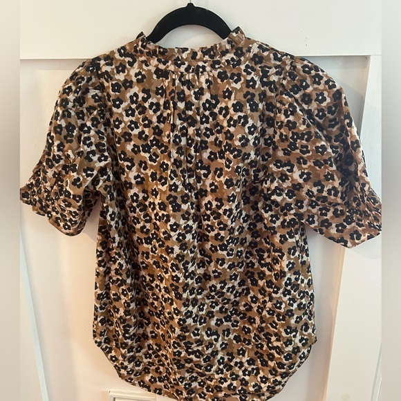 Apiece Apart Los Altos Top in Leopard short-sleeved blouse - Picture 6 of 6